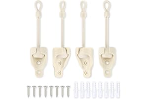 Vasteo Shade Replacement Parts Bungee and Bungee Receiver,Shade Tie Downs,Weather Resistance,for Coolaroo Exterior Roller Shade,Sun Shade,Outdoor Blind(Sand,2 Set)