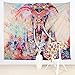 Sleepwish Watercolor Elephant Tapestry Psychedelic Bohemian Tapestries Wall Hanging Decor Indian Home Hippie Bohemian Tapestry for Dorms (Horizontal, 59 X 51 Inches)