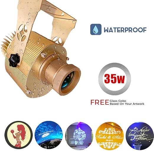 WUZHENG 35W LED Insignia del GOBO con La Luz del Proyector Manual ...