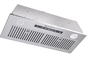 AMZCHEF Range Hood Insert 30 Inch, 900CFM Stainless Steel Kitchen Vent Hood 3 Speed Exhaust Fan Touch/Remote/Gesture Control LED lights Time Setting Dishwasher-Safe Baffle Filters