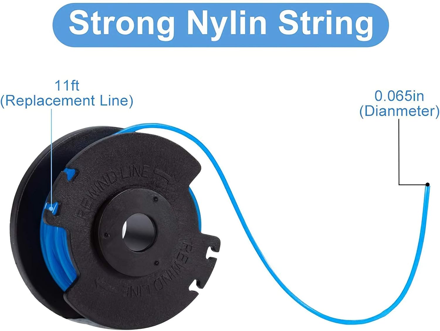 Eventronic Line String Trimmer Replacement Spool, 0.065-Inch Autofeed Spools Compatible with Ryobi 18V, 24V, and 40V Cordless Trimmers (Pack of 6) : Garden & Outdoor