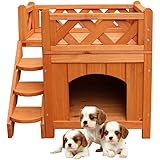 merry products room with a view wood dog & cat house