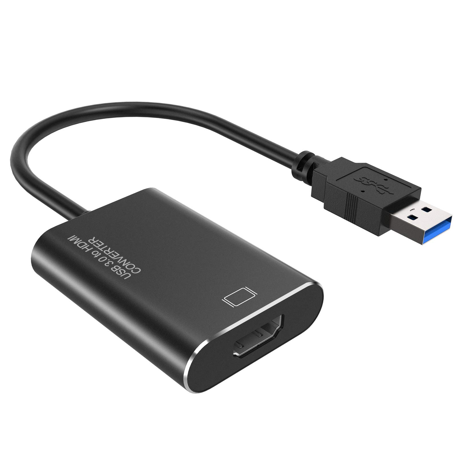 USB to HDMI Adapter, 1080P HD Audio Video Cable Converter, USB 3.0/2.0 to HDMI for Multiple Monitors, Compatible with Windows XP/10/8.1/8/7 (Not Support Mac, Linux, Vista, Chrome)