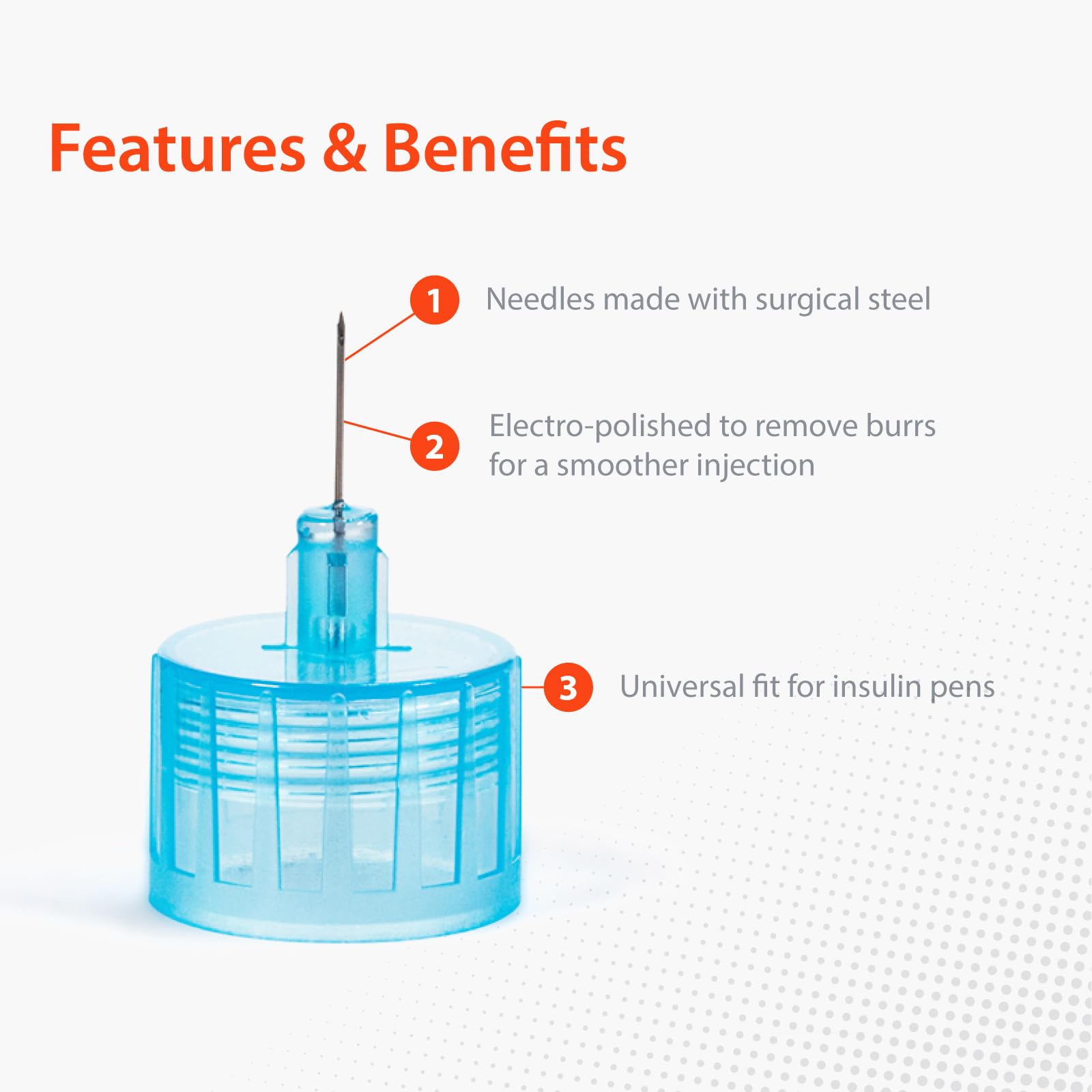 Easy Touch Insulin Pen Needles, 31G, 5/16-Inch/8mm, Box of 100