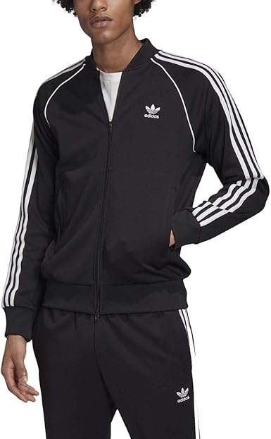 adidas white track jacket mens