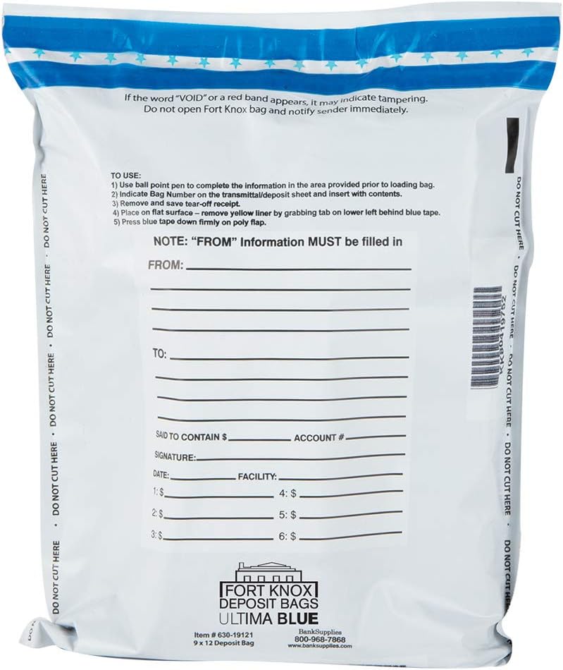 White Deposit Bags - 9 x 12 - Case of 500 Bags