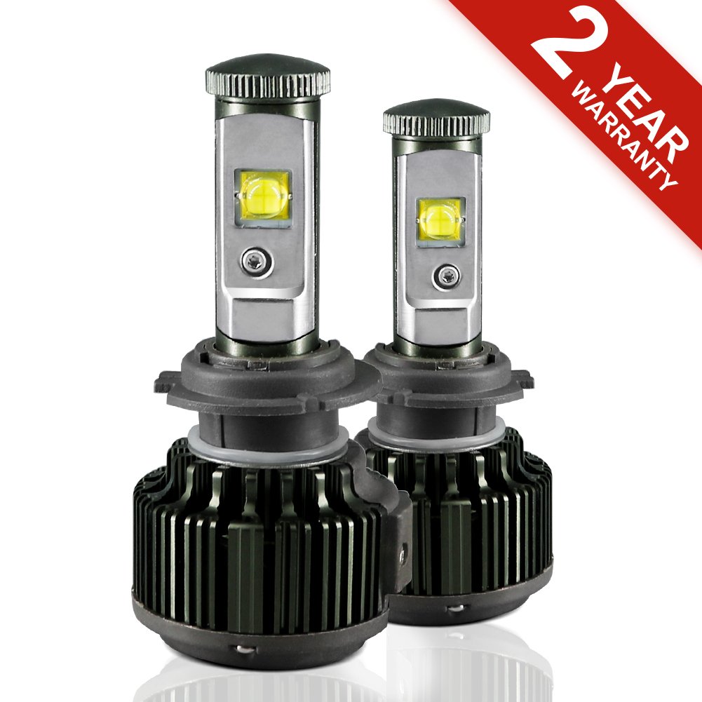Pair H7 LED Headlight Bulbs Conversion Kit Cool White 6000K 7200 Lumens