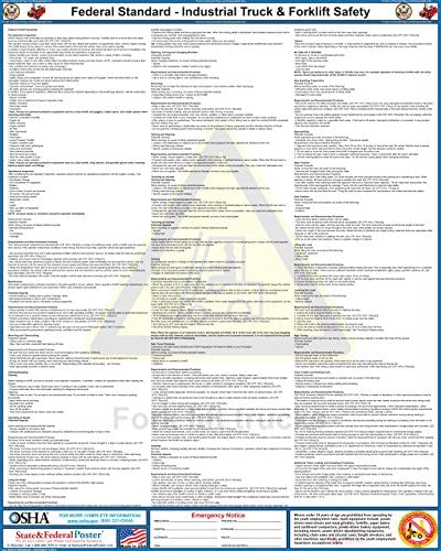 Federal Forklift Safety Poster (Laminated) 27" x 30"