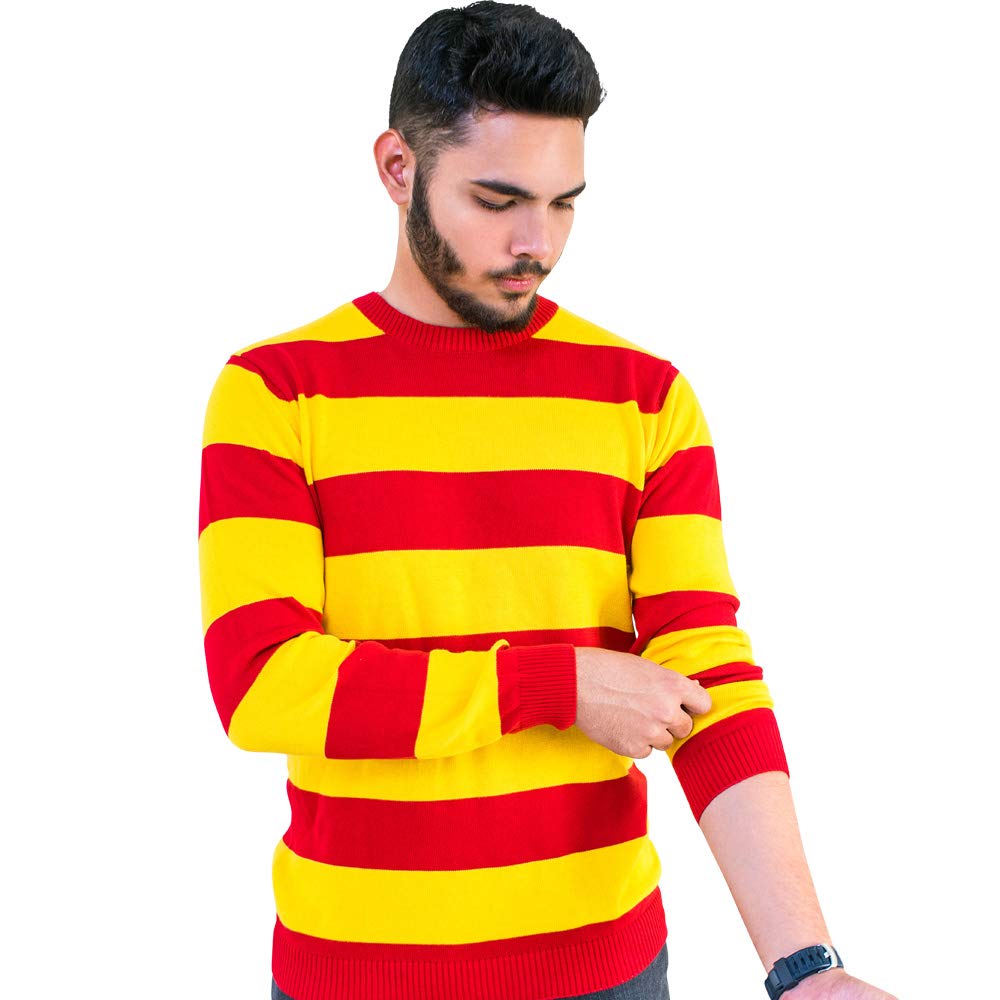 Sweaters for Men Red Yellow Combination (84000trendz) Amazon.in Clothing & Accessories