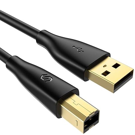 Syncwire 3M Druckerkabel USB Druckerkabel - USB 2.0 A-Stecker auf B-Stecker Kabel für HP, Epson, Canon, Dell, Brother, Samsun