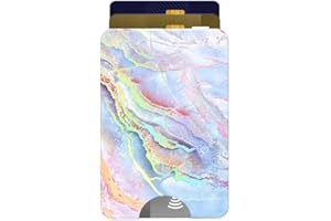 VELVET CAVIAR compatible with MagSafe Wallet - Magnetic Card Holder Wallet for iPhone 15/14/13/12 or Phone Cases compatible with MagSafe - Gloss Finish, Holographic Marble (Holds 1-3 Cards)