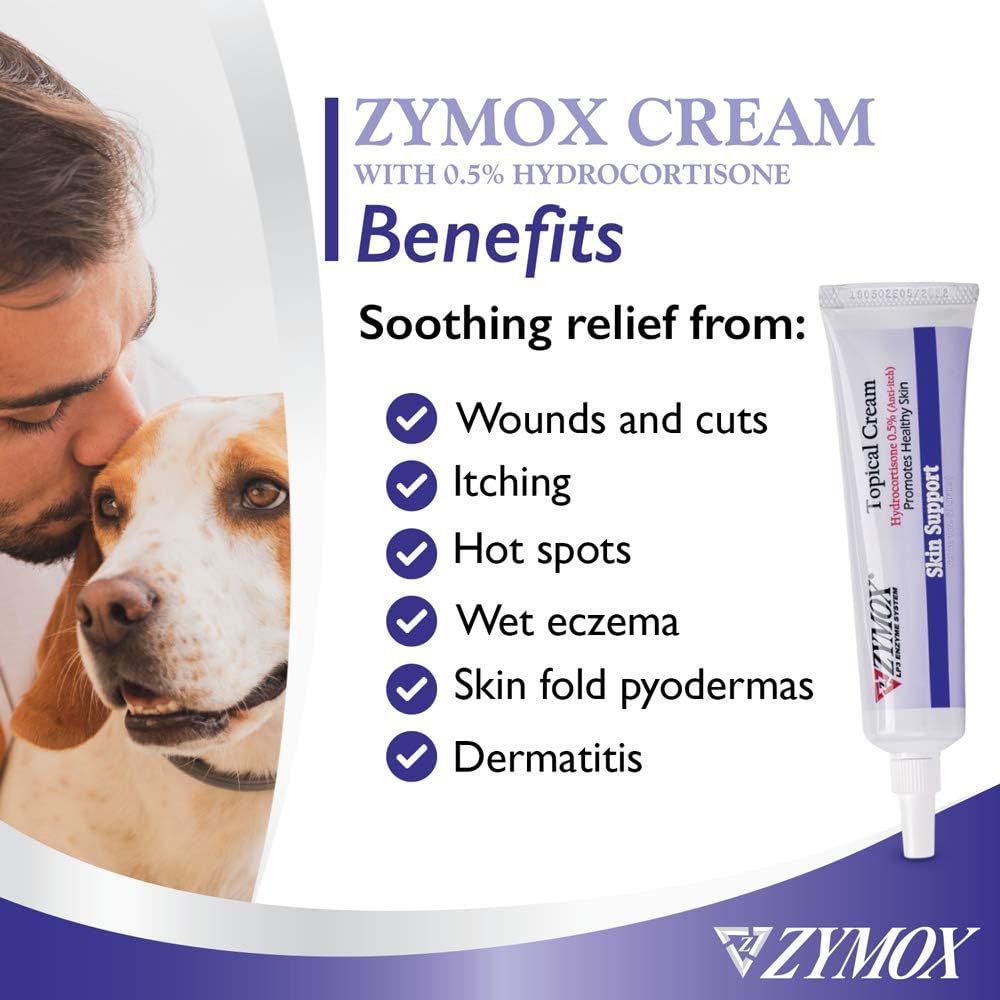 Pet King Brands Zymox DZY22905 Topical Cream, 1-Ounce : Therapeutic Skin Care Products : Pet Supplies