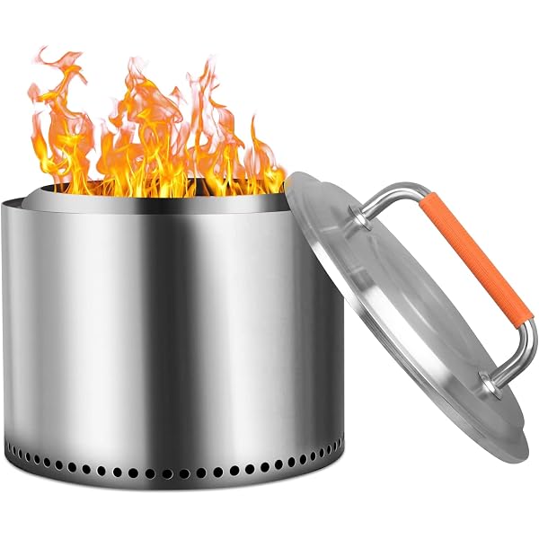 Amazon.com : Fire Pit Lid Accessory for Bonfire Fire Pit, Burly Grill 20  inch Lid 304 Stainless Steel with Heat Resistant Handle for Solo Stove  Bonfire 19.5 : Patio, Lawn u0026 Garden