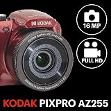 KODAK Pixpro Astro Zoom AZ255 16MP 25X 1080p 24mm 3 LCD Red with 32GB SD view 2