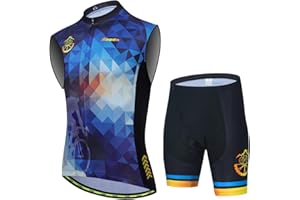 Aogda Cycling Vest for Men Bike Jerseys Team Biking Sleeveless Tops Clothing