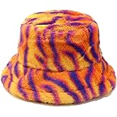 Quanhaigou Winter Faux Fur Bucket Hat,Fuzzy Warm Hat for Women Men, Fluffy Fisherman Cap