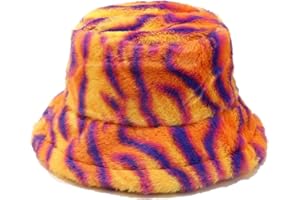 Quanhaigou Winter Faux Fur Bucket Hat,Fuzzy Warm Hat for Women Men, Fluffy Fisherman Cap