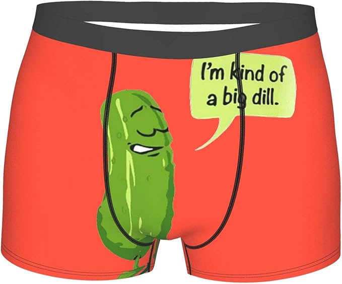 Mens Boxer Briefs Im Kind of A Big Dill Funny Pickle Underwear