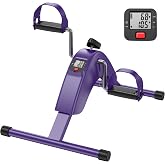 XVCAS Under Desk Bike Pedal Exerciser for Arms and Legs, Foldable Mini Exercise Bike with LCD Display and Adjustable Resistance for Home and Office
