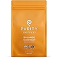 Purity Coffee BALANCE ? Decaf Medium Roast Whole Bean Coffee (12oz Bag) - Specialty-Grade Mountain Water Processed Decaf + Regular Arabica Blend- USDA Certified Organic Decaffeinated - Third Party Tested for Mold, Mycotoxins, Pesticide Residue