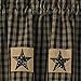 Park Designs Black Sturbridge Patch Lined Gathered Swag 72x63