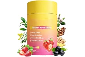 Cutting Mix Drink, 30pcs Cutting Mix Berberine Yerba Mate, Metabolic Wellness and Digestive Health-Strawberry Acai Flavor