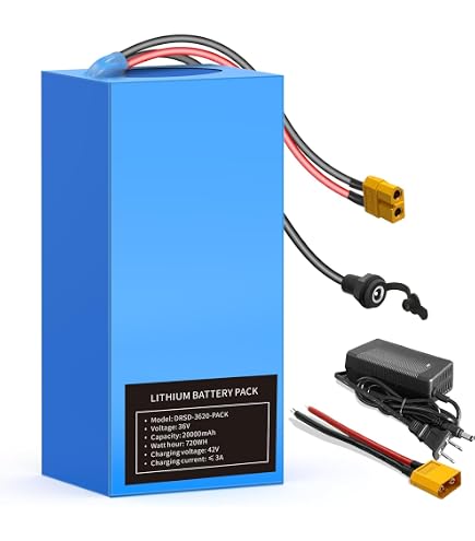 Amazon.com: SOLLVIE 36V7.8Ah Lithium Battery Pack, Built-in 30A