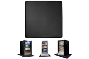 PIKPOPS Mini Fridge Silicone Drip Mat with Raised Edge 23.62" x 23.62" x 1", Washer & Dryer Top Protector Mat Under Refrigerator Silicone Drip Pan, Multi-purpose Rubber Drip Tray for Home Appliances