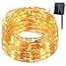 GDEALER Solar String Lights 8 Modes 100LED 33ft Copper Wire Lights Waterproof Starry Fairy String Lights Ambiance Lighting for Outdoor Landscape Patio Garden Christmas Wedding(Warm White)(1)