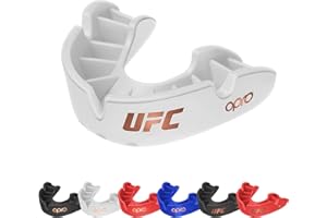 OPRO UFC Bronze Level Mouth Guard with Fitting Device – Moldable Mouthpiece for jiu Jitsu, Lacrosse, Rugby, MMA, Wrestling, Football & Boxing Mouthguard – Mouth Guard Case Included (Adult, White)