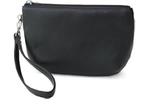 BBORGDC Small Wristlet Wallets for Women, Zip Clutch Bag with Wristlet Pouch, 3-Zipper Original Design