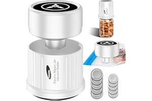 YIKHOM Automatic Mason Jar Vacuum Sealer for Regular & Wide Mouth, Canning & Sous Vide Bags Mason Jar, Jar Sealer Vacuum Sealing, Vacuum Sealer for Jars