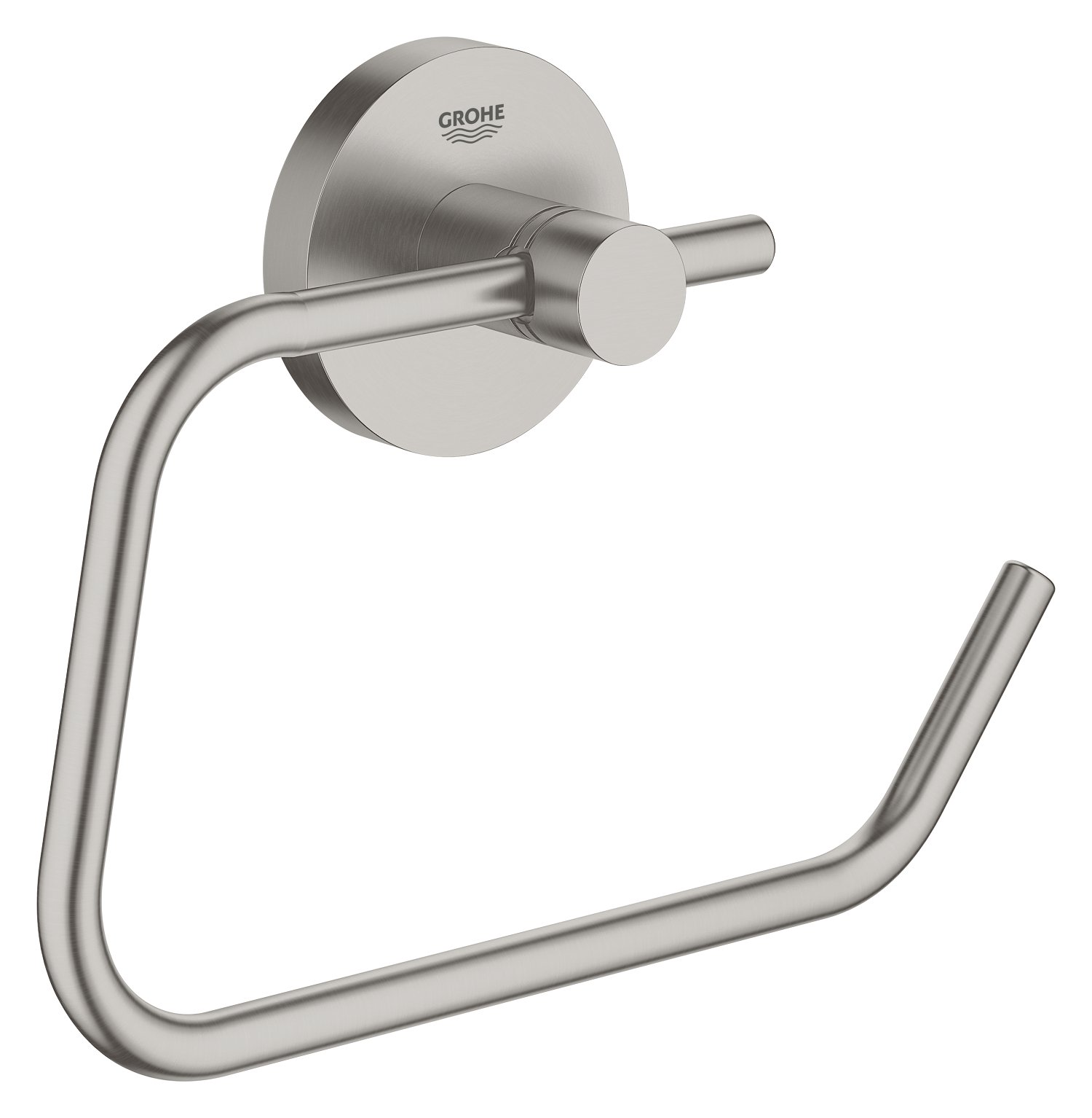 GROHE Essentials Toilet Paper Holder German Engineered, Metal In Stainless Steel-Look and with Concealed Fastening 40689DC1