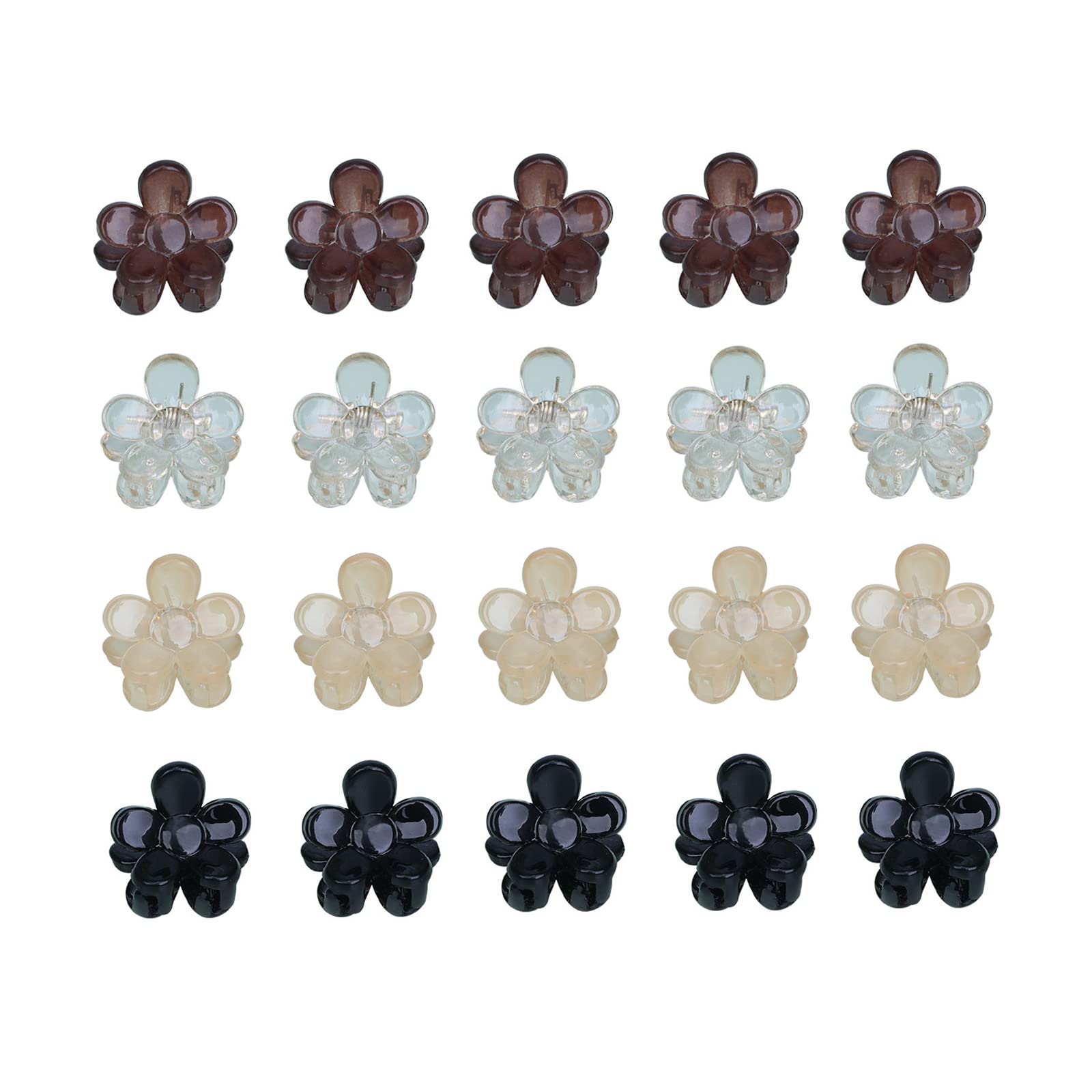 20 Pcs Flower Claw Clips Mini Hair Clips Small Hairs Clips Sweet Mini Barrettes Non-Slip Small Hairs Clips for Women Cute Hair Clips Haires Accessories for Women Photograph, Party, Wedding