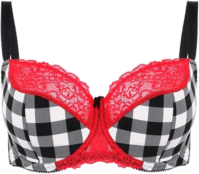 black and white checkered bralette