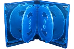 KoiLykke Plastic CD Case with 10-Disc Capacity, Suitable for Blu-Ray Discs and Game Cases, Holder Protective Organizer Portab