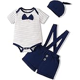 VINUOKER Baby Boy Outfits Baby Boy Summer Clothes Infant Boy Suspender Outfit Sets