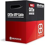 Dripstone - DS617 1000ft CAT5e Outdoor 350Mhz Direct Burial Solid Cable 24AWG Waterproof Wire HDPE Insulated Polyethylene (PE