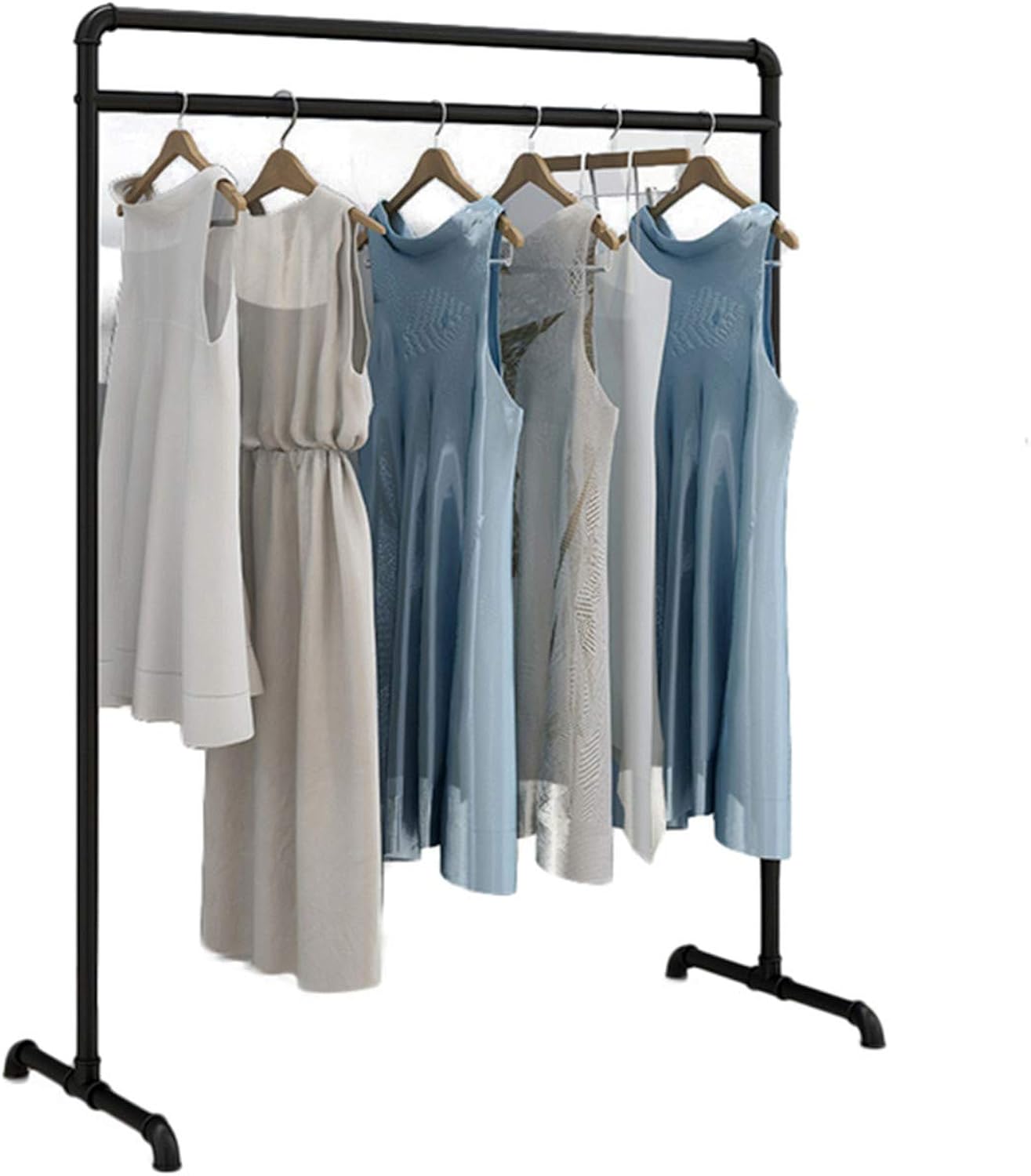 Metal Clothes Rail, Creativity Clothing Display Stand Assembly Portable