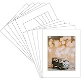 Pack of 10 16x20 WHITE Picture Mats with White Core Bevel Cut for 11x14 Pictures
