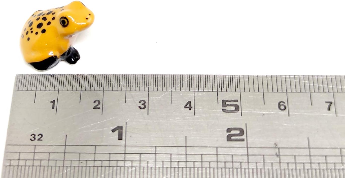 Yellow Black Ssjshop Frog Micro Tiny Dollhouse Figurines Ceramic Hand Painted Animals Collectible Small Gift Home Decor Collectible Figurines Home Kitchen Dsgacademy Com Vn