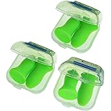 Reusable Sleep Earplugs for Noise Reduction 3 Pairs - Highest 48.4dB NRR Foam Hearing Protection Ear Shield for Sleeping, Tra
