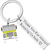 Ibiwe School Bus Driver Valentine Appreciation Gifts for Women Retirement Keychain Gift for Bus Driver Teacher Lady