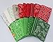 10 Fat Quarters - Assorted Patrick Lose Christmas Cheer Holidays Red Green White Quality Quilters Cotton Fabrics M222.18