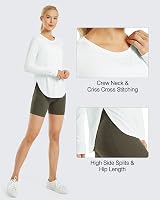 G4Free Women UPF 50+ Long Sleeve Workout Shirt Cold Gear White view 4