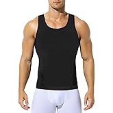Mauro Kane Men's Compression Tank Top Undershirts Slimming Body Shaper Vest Workout Shapewear