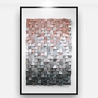 Framed Canvas Wall Art Abstract Brick Canvas Prints Home Artwork Decoration for Living Room,Bedroom - 16x24 inches