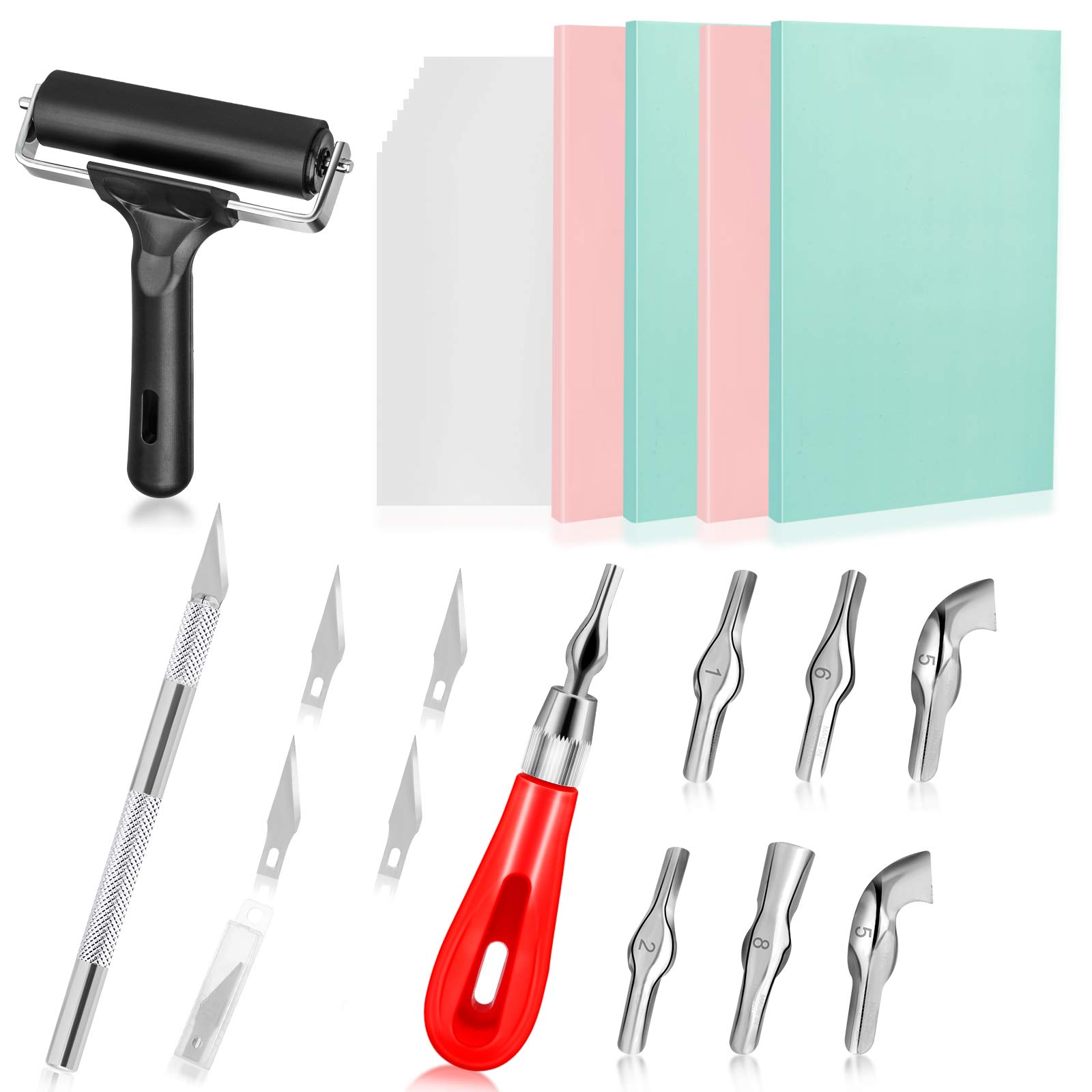 26Pcs Rubber Stamp Making Kit, Block Printing