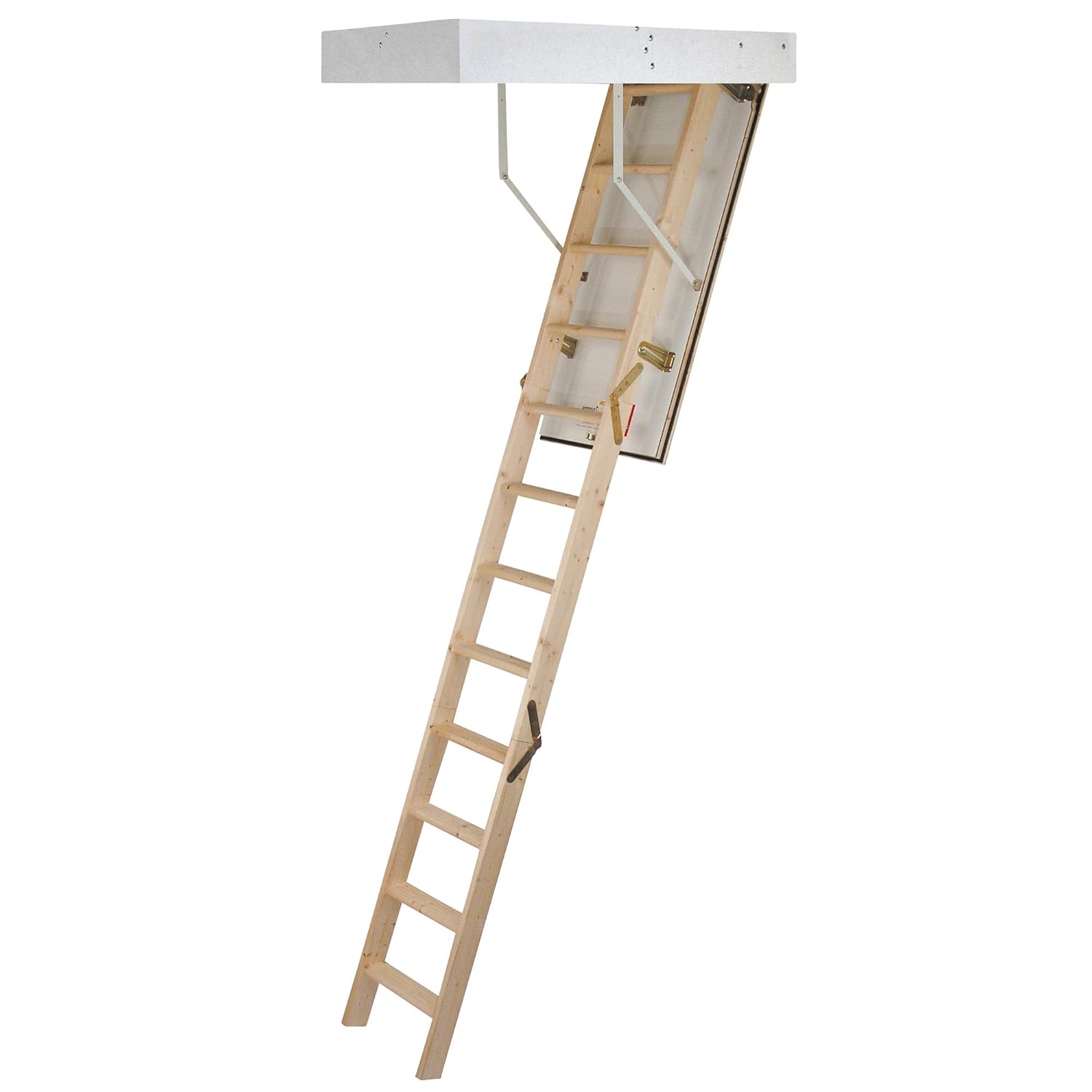 TB Davies 1530000 Eurofold 3SectIon Wooden Loft Ladder with Hatch