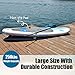 Goplus 10ft Inflatable Stand Up Paddle Board SUP with Leash/Adjustable Paddle/Pump/Repair Kit/Carry Backpack, 6 inch Thickness (Blue+White)